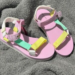 Stoney Clover Lane Pink and Yellow Sandals